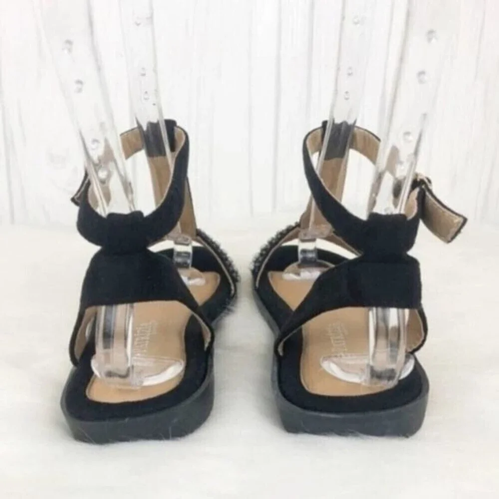 PATRIZIA Black T-Strap Sandals - Picture 6 of 8
